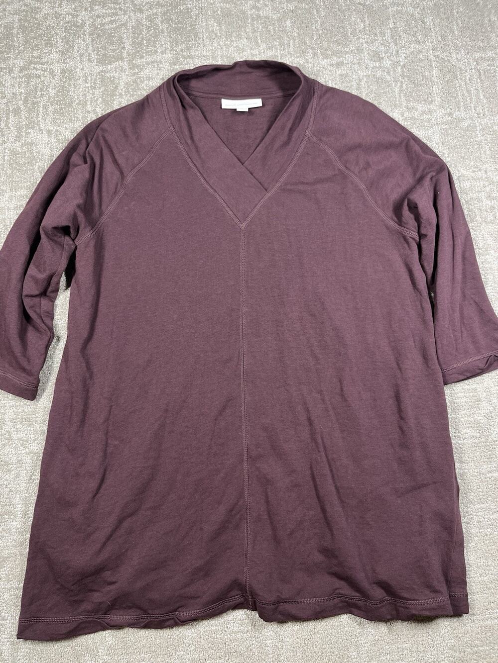 J. Jill Pure Jill AFFINITY FRENCH TERRY Purple Top Women Size M